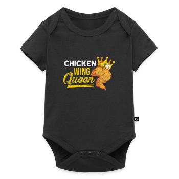 Huhn - Baby Premium Kurzarmbody - Schwarz - Vorne