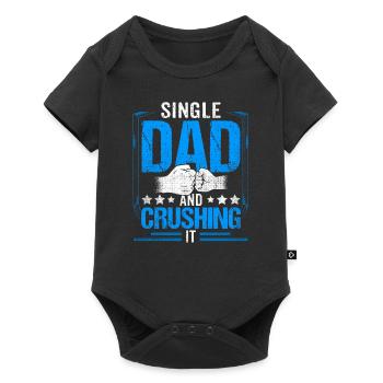 Single Father Papa Single Parent Daddy - Baby Premium short-sleeve bodysuit - black - Front