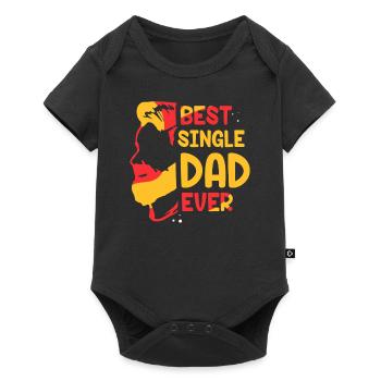 Best Single Father Ever Dad - Baby Premium short-sleeve bodysuit - black - Front