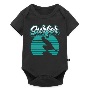 Surfer Surf Surfboard Surfing Surfing - Baby Premium short-sleeve bodysuit - black - Front