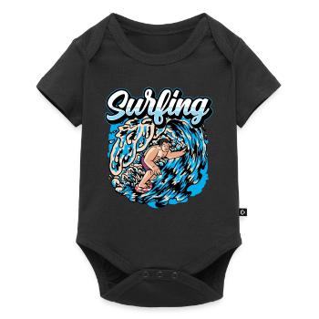 Surf Surf Surf Surf Surf Surfer - Body à manches courtes Premium Bébé - noir - Devant