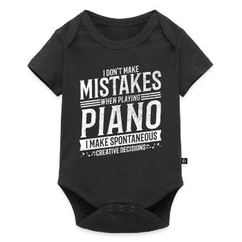 Piano Player Musical Instrument Music Pianist - Baby Premium short-sleeve bodysuit - black - Front