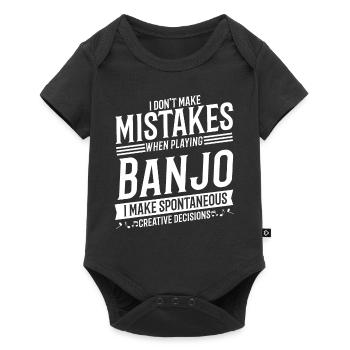 Banjo Player Musical Instrument Music Banjo - Baby Premium short-sleeve bodysuit - black - Front