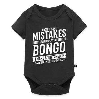 Bongo-Spieler Musikinstrument Musik Bongo - Baby Premium Kurzarmbody - Schwarz - Vorne