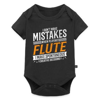 Flûte Mélomane Joueur de flûte créatif - Body à manches courtes Premium Bébé - noir - Devant