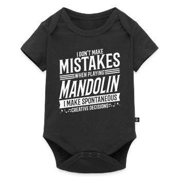 Joueur de mandoline Instrument de musique Musique Mandoline - Body à manches courtes Premium Bébé - noir - Devant