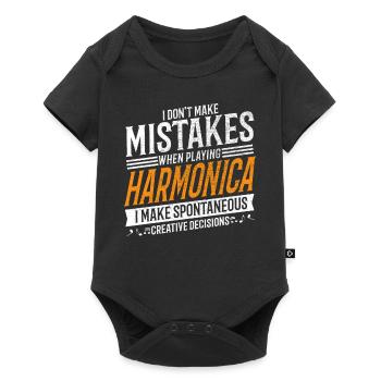 Harmonica Creative Harmonica Player - Baby Premium short-sleeve bodysuit - black - Front