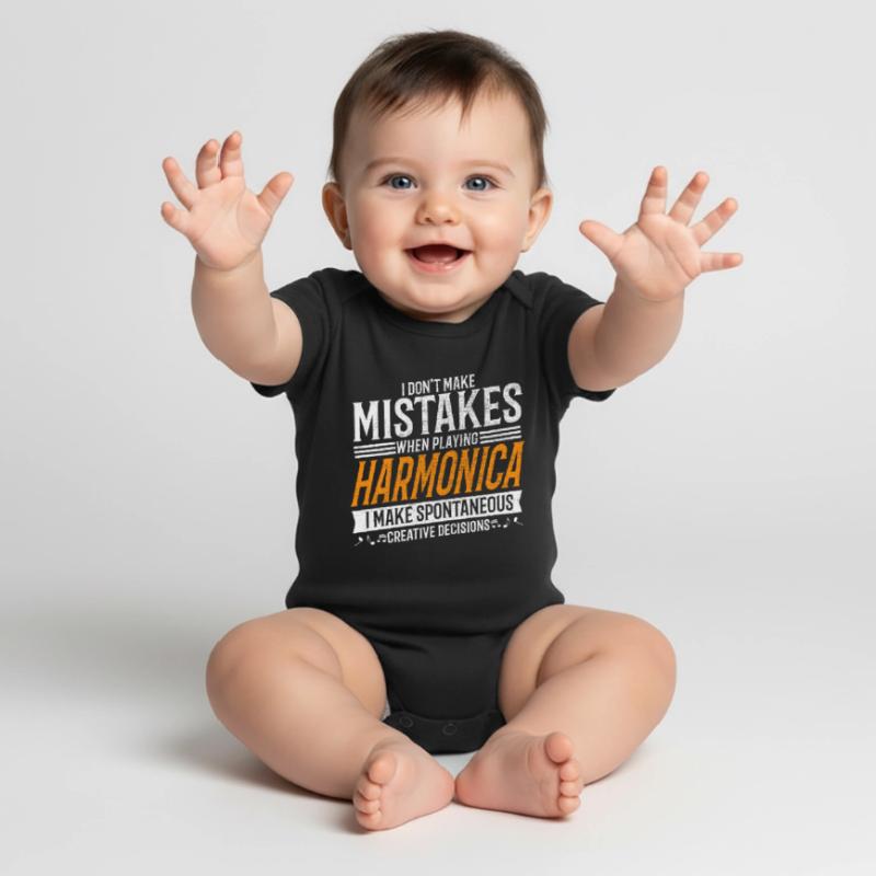 Harmonica Creative Harmonica Player Baby Premium short-sleeve bodysuit