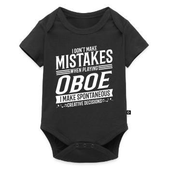 Oboe Player Musical Instrument Music Oboist - Baby Premium short-sleeve bodysuit - black - Front