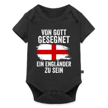 England Engländer Englisches - Baby Premium Kurzarmbody - Schwarz - Vorne