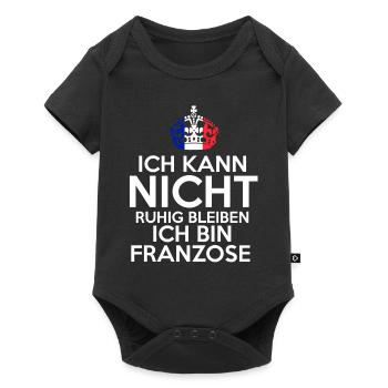 Frankreich Franzose Französisches - Baby Premium Kurzarmbody - Schwarz - Vorne