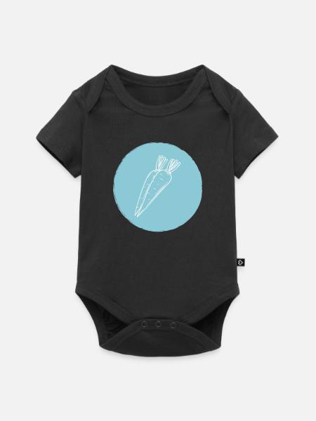 Karotte - Baby Premium Kurzarmbody - Schwarz