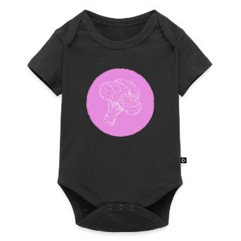 Brokkoli - Baby Premium Kurzarmbody - Schwarz - Vorne