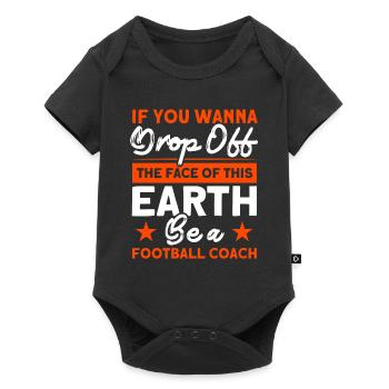 Devenez entraîneur de football - Body à manches courtes Premium Bébé - noir - Devant