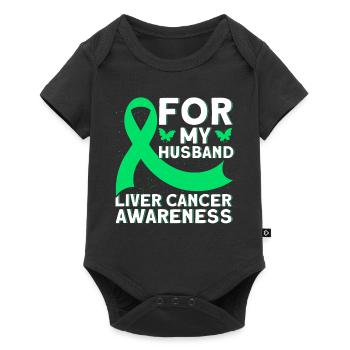 Pour mon mari cancer du foie - Body à manches courtes Premium Bébé - noir - Devant