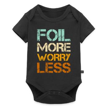 Wingfoil More Worry Less - Wingfoiling Hydrofoil - Baby Premium short-sleeve bodysuit - black - Front
