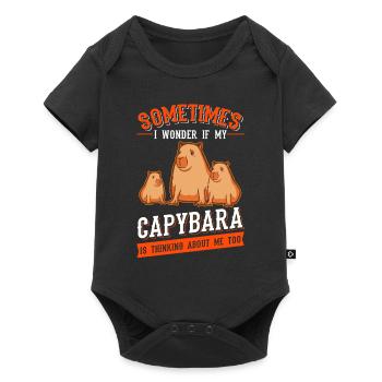 Capybara Cadeau Capybara Capibara - Body à manches courtes Premium Bébé - noir - Devant