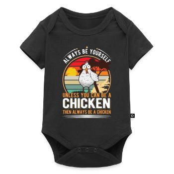 Chicken Gift Farmer Chicken Coop - Baby Premium short-sleeve bodysuit - black - Front