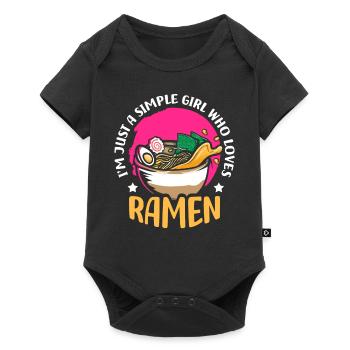 Je suis juste une fille simple qui aime ramen | Ramen - Body à manches courtes Premium Bébé - noir - Devant