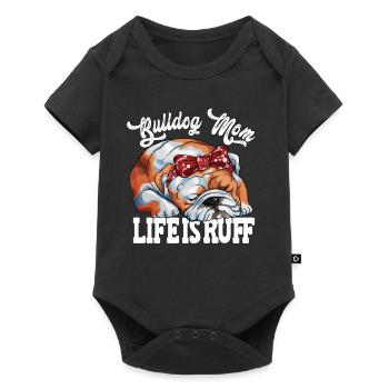 Mama Bulldog Mom Dogs Four-legged friend Best friend - Baby Premium short-sleeve bodysuit - black - Front