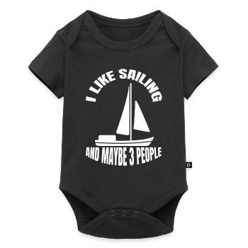 Segeln Schiff Segler Kapitän Segel Boot Segelsport - Baby Premium Kurzarmbody - Schwarz - Vorne