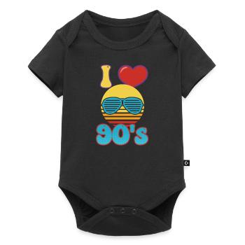 I Love The 90s I Love The 90s Heart - Baby Premium short-sleeve bodysuit - black - Front