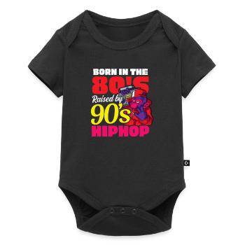 I Love The 90s Born In 80s Raised By 90s Hip Hop - Baby Premium short-sleeve bodysuit - black - Front