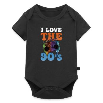 I Love The 90s I Love The 90s Cassette Player - Baby Premium short-sleeve bodysuit - black - Front