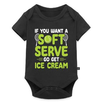 Funny If You Want A Soft Serve Go Get Ice Cream - Body à manches courtes Premium Bébé - noir - Devant