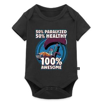Handicap Wheelchair Design for an Amputation - Baby Premium Kurzarmbody - Schwarz - Vorne