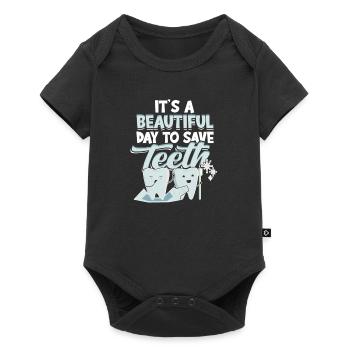 It's a beautiful day to save teeth - dentist - Baby Premium short-sleeve bodysuit - black - Front