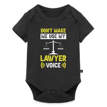 Zwinge Mich Nicht Meine Anwalt Stimme Zu Benutzen - Baby Premium Kurzarmbody - Schwarz - Vorne