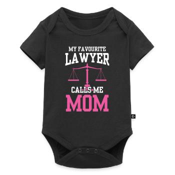Mon avocat préféré m’appelle maman avocate Law - Body à manches courtes Premium Bébé - noir - Devant