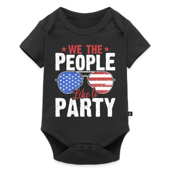American Flag USA July 4th Party - Baby Premium short-sleeve bodysuit - black - Front