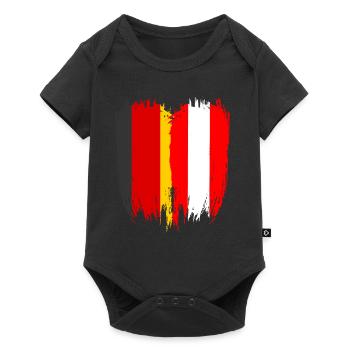 Allemagne Drapeau Autriche - Body à manches courtes Premium Bébé - noir - Devant