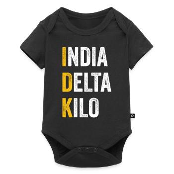 Chat informatique Inde Delta Kilo - IDK - Body à manches courtes Premium Bébé - noir - Devant
