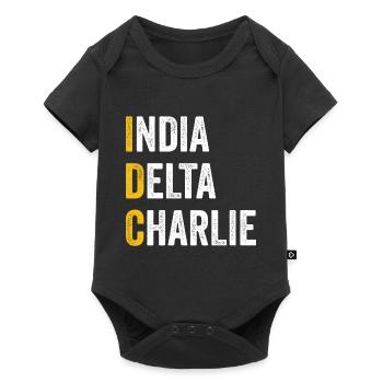 Computer Chat India Delta Charlie - IDC - Baby Premium short-sleeve bodysuit - black - Front