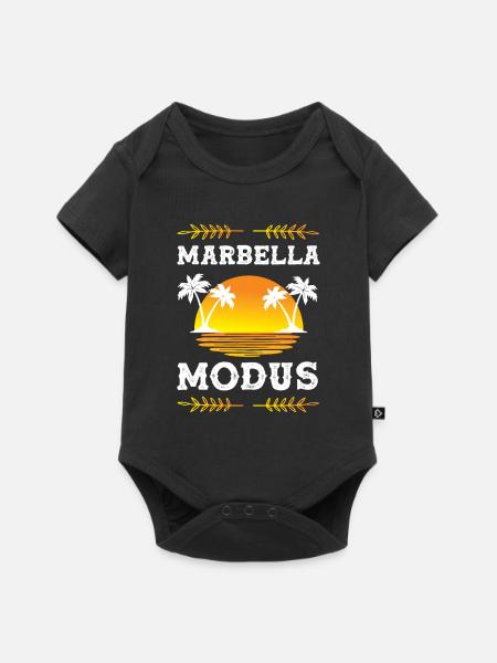 Marbella Modus - Baby Premium Kurzarmbody - Schwarz