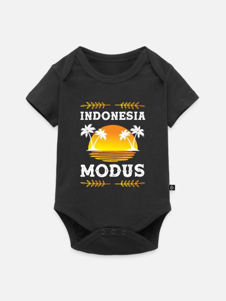 Indonesia Modus - Baby Premium Kurzarmbody - Schwarz