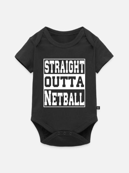 Netzball Spruch lustig - Baby Premium Kurzarmbody - Schwarz