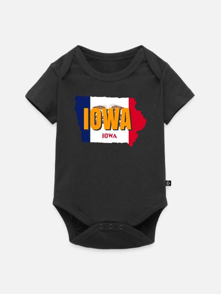 Iowa bewohner geschenk - Baby Premium Kurzarmbody - Schwarz