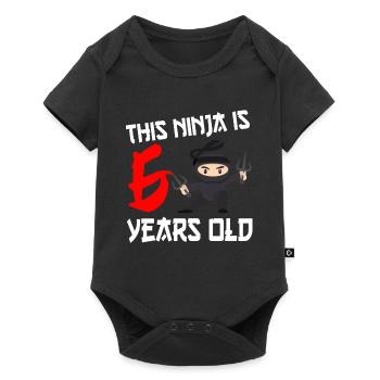Ninja 6th Birthday - Baby Premium short-sleeve bodysuit - black - Front