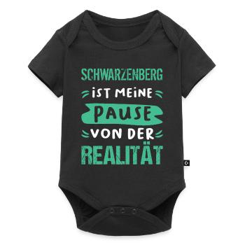 Schwarzenberg ist meine Pause - Baby Premium Kurzarmbody - Schwarz - Vorne