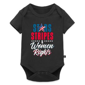 Stars Stripes & Droits des femmes Droits des femmes - Body à manches courtes Premium Bébé - noir - Devant