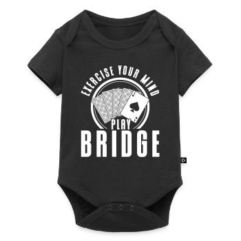 Entraînez le jeu de l’ Bridge - Body à manches courtes Premium Bébé - noir - Devant