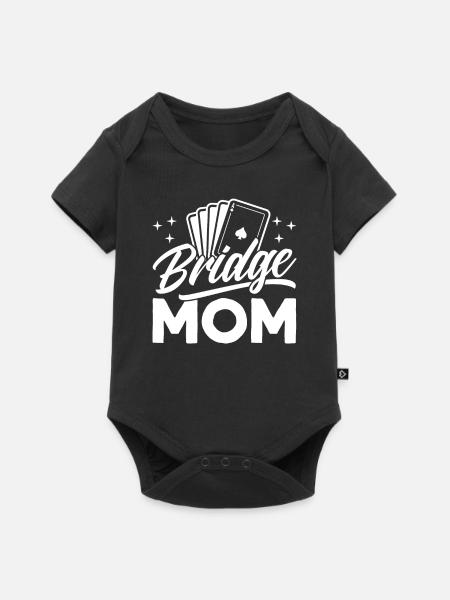 Bridge Mama - Baby Premium Kurzarmbody - Schwarz