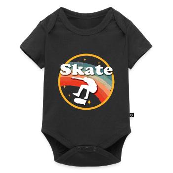 Skater Skateboard Cadeau Halfpipe Sk8 Ollie - Body à manches courtes Premium Bébé - noir - Devant