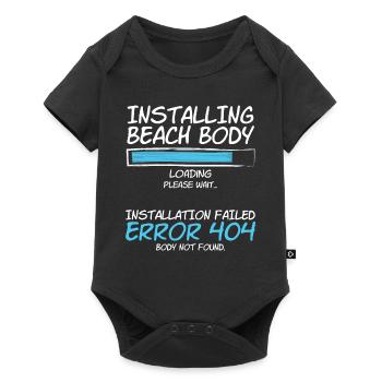 Body Programmer 404 Body Not Found - Baby Premium short-sleeve bodysuit - black - Front