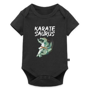 Trex Karaté Drôle De Dinosaure Arts Martiaux - Body à manches courtes Premium Bébé - noir - Devant