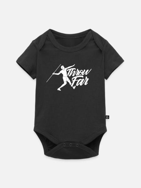 Weit Werfen Speerwerfen Speerwurf Speerwerfer - Baby Premium Kurzarmbody - Schwarz